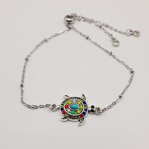 Adjustable Stainless Steel Bracelet | Turtle | Amulet & Stack